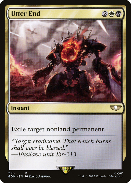 Utter End (40K-226) - Warhammer 40,000 Commander - Premium MTG Single from Wizards of the Coast - Just $0.08! Shop now at Game Crave Tournament Store