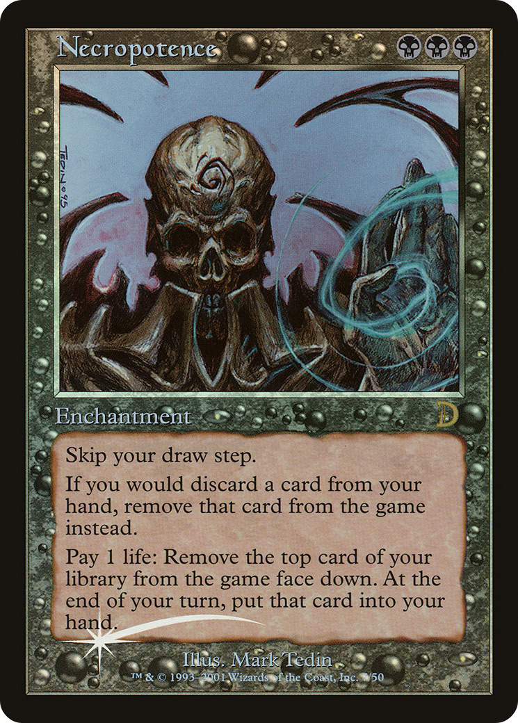 Necropotence (DKM-007) - Deckmasters Foil - Premium MTG Single from Wizards of the Coast - Just $52.14! Shop now at Game Crave Tournament Store