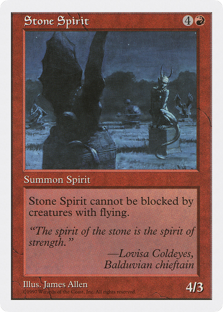 Stone Spirit (5ED-271) - Fifth Edition - Premium MTG Single from Wizards of the Coast - Just $0.25! Shop now at Game Crave Tournament Store