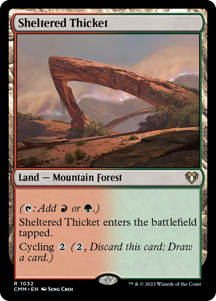 Sheltered Thicket (CMM-1032) - Commander Masters - Premium MTG Single from Wizards of the Coast - Just $0.08! Shop now at Game Crave Tournament Store
