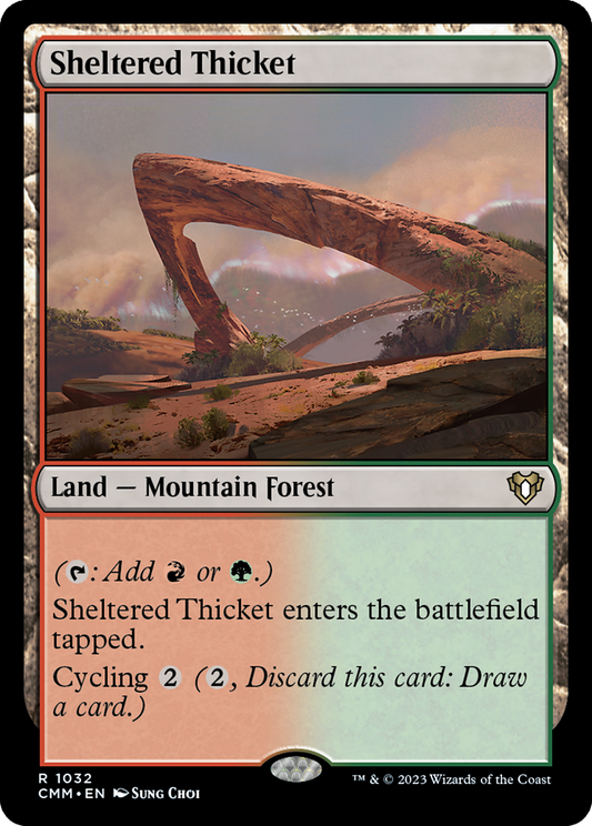 Sheltered Thicket (CMM-1032) - Commander Masters - Premium MTG Single from Wizards of the Coast - Just $0.08! Shop now at Game Crave Tournament Store