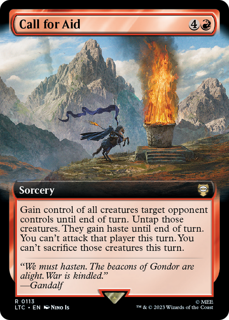 Call for Aid (LTC-113) - Tales of Middle-earth Commander: (Extended Art) - Premium MTG Single from Wizards of the Coast - Just $0.14! Shop now at Game Crave Tournament Store