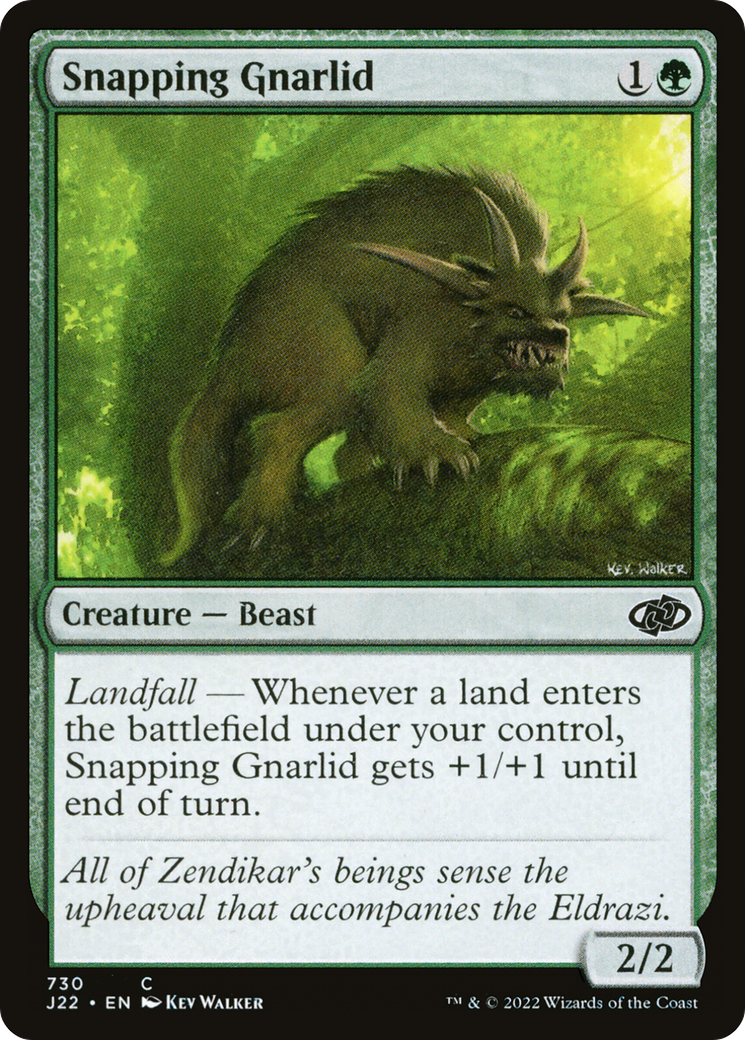 Snapping Gnarlid (J22-730) - Jumpstart 2022 - Premium MTG Single from Wizards of the Coast - Just $0.08! Shop now at Game Crave Tournament Store