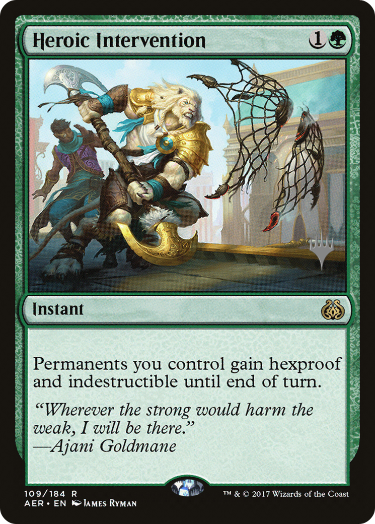 Heroic Intervention (PAER-109P) - Aether Revolt Promos - Premium MTG Single from Wizards of the Coast - Just $19.02! Shop now at Game Crave Tournament Store