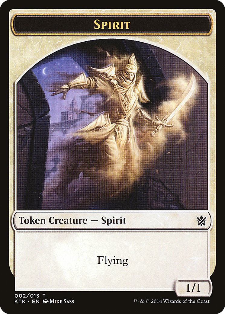 Spirit (TKTK-002) - Khans of Tarkir Tokens - Premium MTG Single from Wizards of the Coast - Just $0.08! Shop now at Game Crave Tournament Store