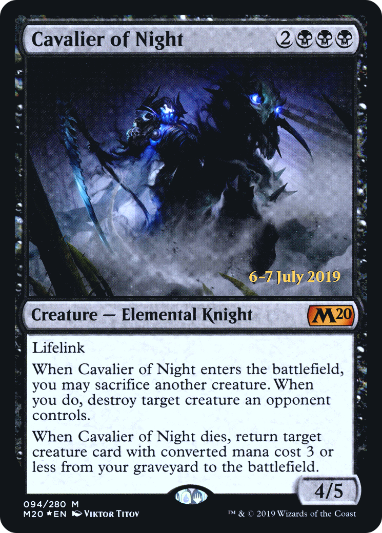 Cavalier of Night (PM20-94S) - Core Set 2020 Promos Foil - Premium MTG Single from Wizards of the Coast - Just $2.45! Shop now at Game Crave Tournament Store