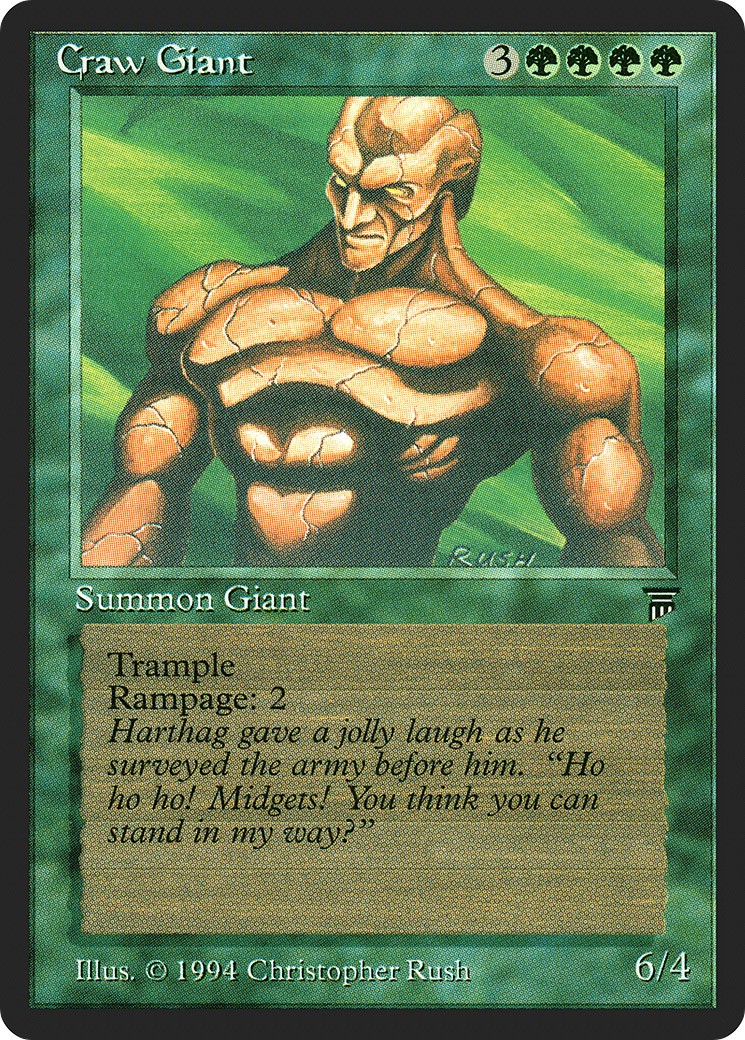 Craw Giant (LEG-180) - Legends - Premium MTG Single from Wizards of the Coast - Just $1.15! Shop now at Game Crave Tournament Store