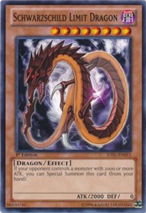 Schwarzschild Limit Dragon (JOTL-EN015) - Judgment of the Light 1st Edition - Premium Yugioh Single from Konami - Just $0.12! Shop now at Game Crave Tournament Store