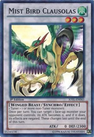 Mist Bird Clausolas (JOTL-EN043) - Judgment of the Light Unlimited - Premium Yugioh Single from Konami - Just $0.66! Shop now at Game Crave Tournament Store