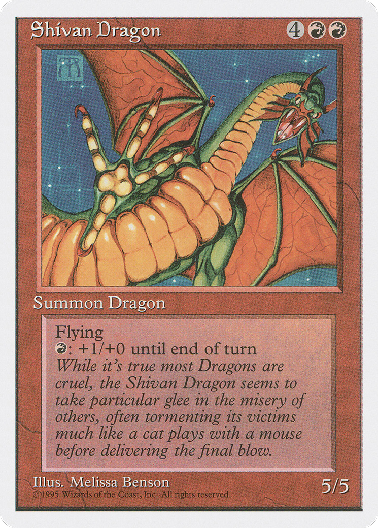 Shivan Dragon (4ED-220) - Fourth Edition - Premium MTG Single from Wizards of the Coast - Just $1.09! Shop now at Game Crave Tournament Store