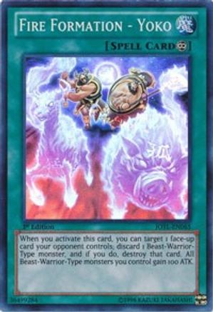 Fire Formation - Yoko (JOTL-EN065) - Judgment of the Light 1st Edition - Premium Yugioh Single from Konami - Just $0.27! Shop now at Game Crave Tournament Store