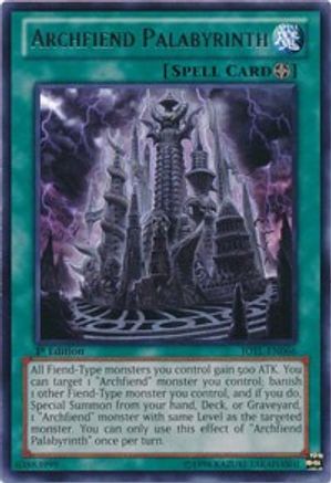 Archfiend Palabyrinth (JOTL-EN066) - Judgment of the Light 1st Edition - Premium Yugioh Single from Konami - Just $0.38! Shop now at Game Crave Tournament Store