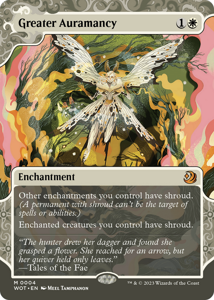 Greater Auramancy (WOT-004) - Wilds of Eldraine: Enchanting Tales: (Showcase) (Borderless) - Premium MTG Single from Wizards of the Coast - Just $2.18! Shop now at Game Crave Tournament Store