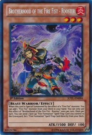 Brotherhood of the Fire Fist - Rooster (JOTL-EN094) - Judgment of the Light Unlimited - Premium Yugioh Single from Konami - Just $0.77! Shop now at Game Crave Tournament Store