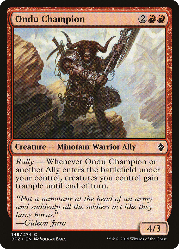 Ondu Champion (BFZ-149) - Battle for Zendikar - Premium MTG Single from Wizards of the Coast - Just $0.25! Shop now at Game Crave Tournament Store