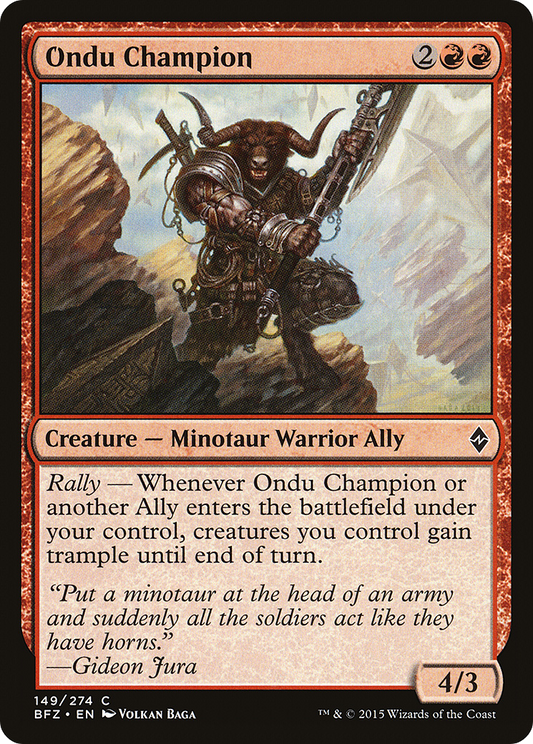 Ondu Champion (BFZ-149) - Battle for Zendikar - Premium MTG Single from Wizards of the Coast - Just $0.25! Shop now at Game Crave Tournament Store