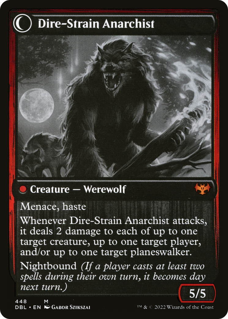 Volatile Arsonist // Dire-Strain Anarchist (DBL-448) - Innistrad: Double Feature: (Double Faced Transform) - Premium MTG Single from Wizards of the Coast - Just $0.17! Shop now at Game Crave Tournament Store