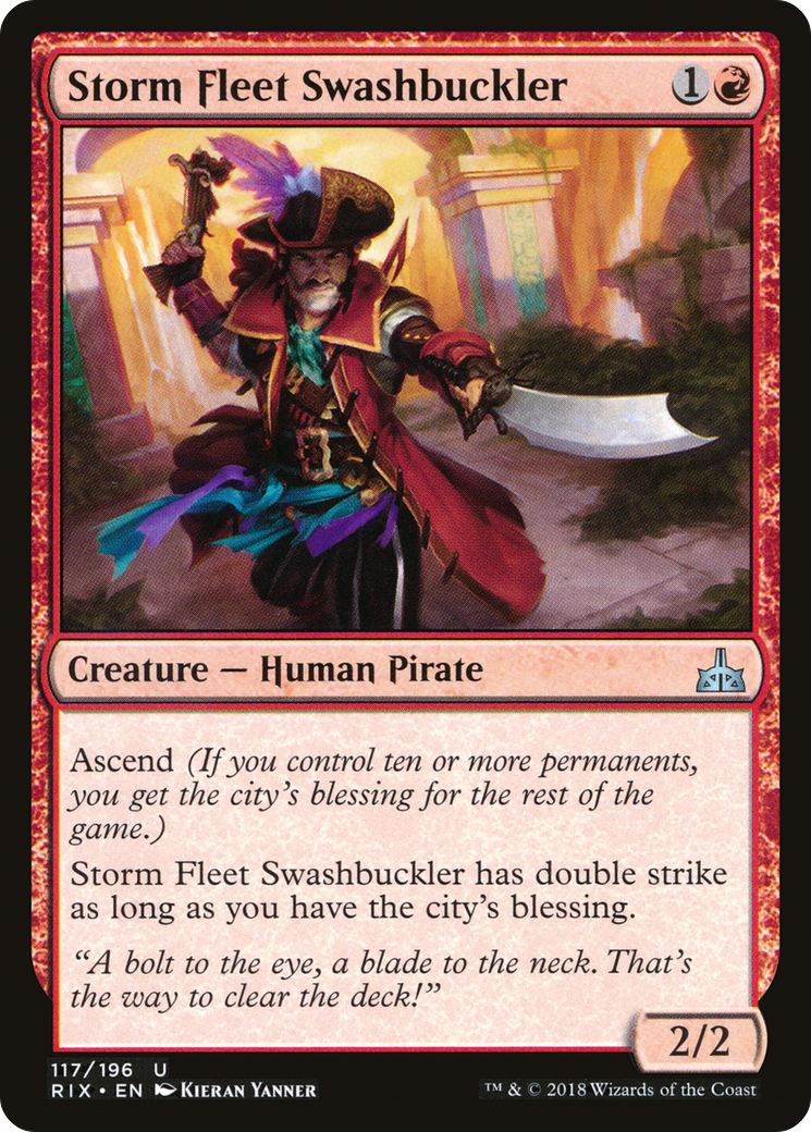 Storm Fleet Swashbuckler (RIX-117) - Rivals of Ixalan Foil - Premium MTG Single from Wizards of the Coast - Just $0.32! Shop now at Game Crave Tournament Store