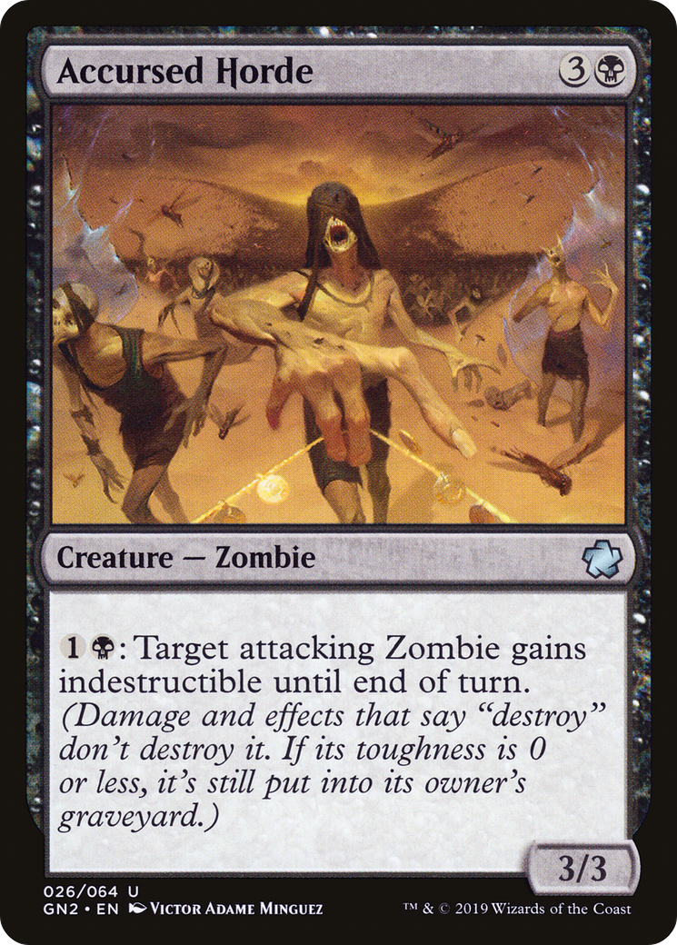 Accursed Horde (GN2-026) - Game Night 2019 - Premium MTG Single from Wizards of the Coast - Just $0.25! Shop now at Game Crave Tournament Store