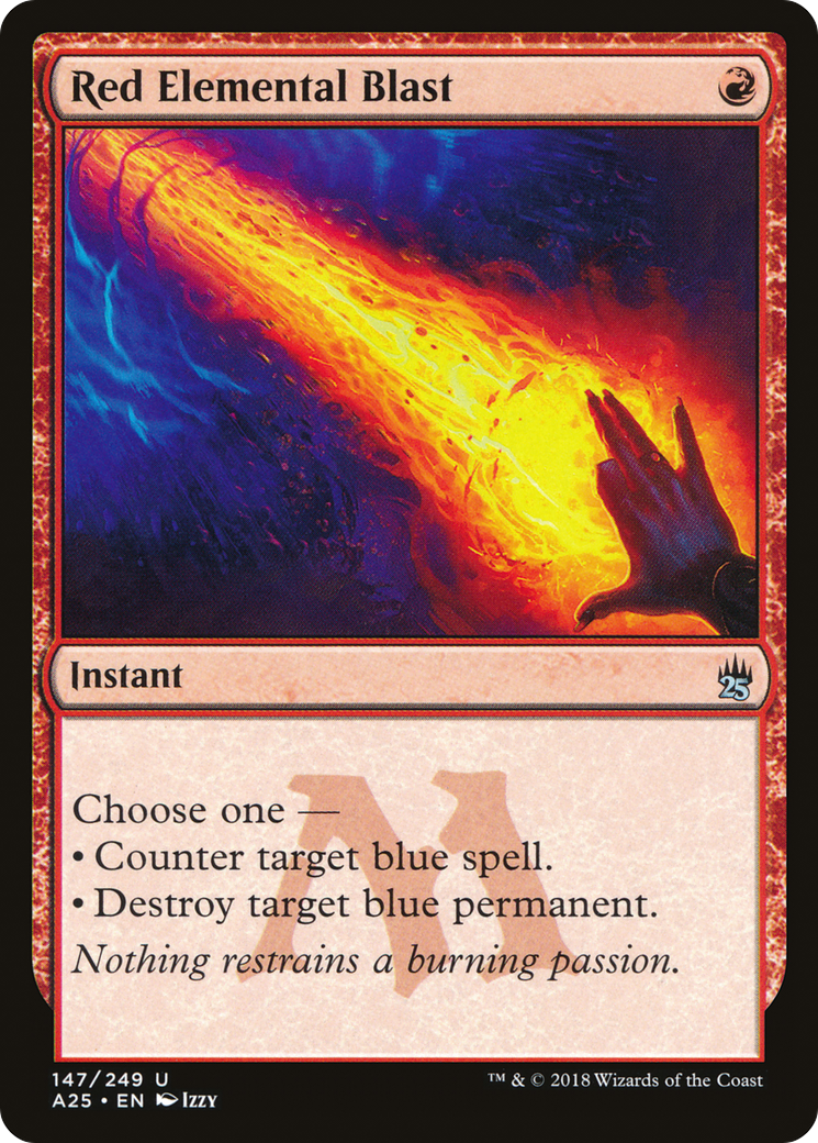 Red Elemental Blast (A25-147) - Masters 25 Foil - Premium MTG Single from Wizards of the Coast - Just $34.55! Shop now at Game Crave Tournament Store