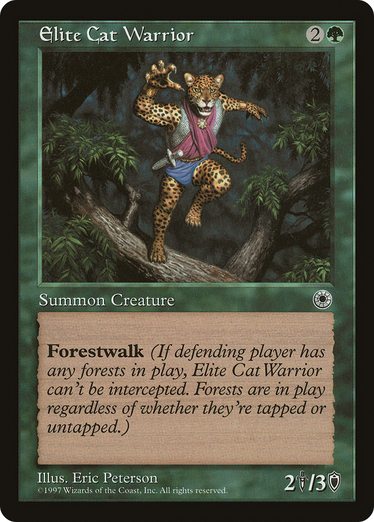 Elite Cat Warrior (POR-163†) - Portal - Premium MTG Single from Wizards of the Coast - Just $0.25! Shop now at Game Crave Tournament Store