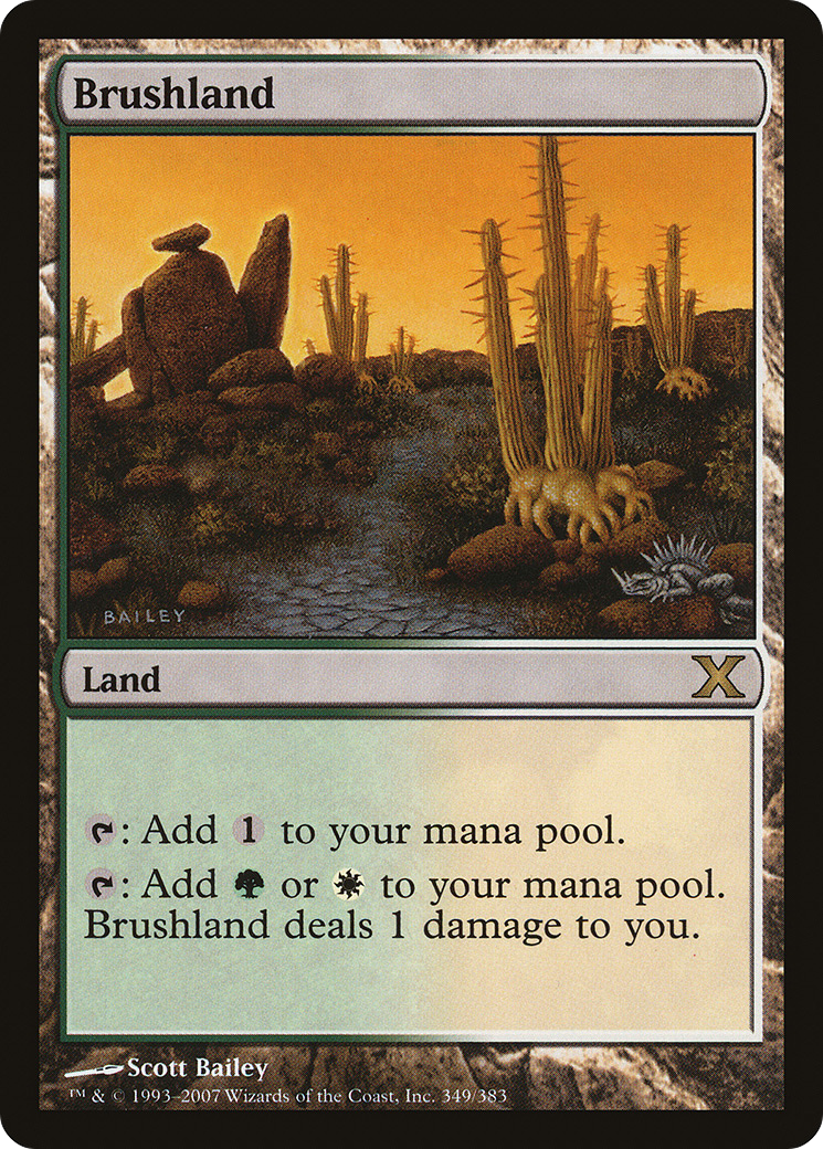 Brushland (10E-349) - Tenth Edition - Premium MTG Single from Wizards of the Coast - Just $0.86! Shop now at Game Crave Tournament Store