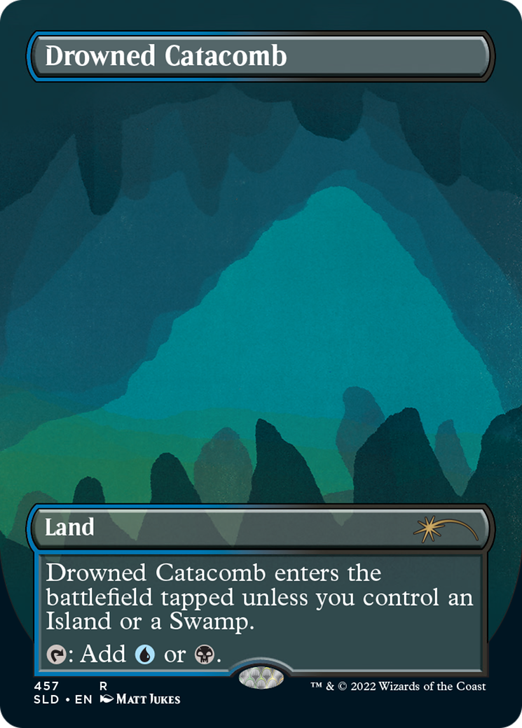 Drowned Catacomb (SLD-457) - Secret Lair Drop (Borderless) - Premium MTG Single from Wizards of the Coast - Just $2.76! Shop now at Game Crave Tournament Store