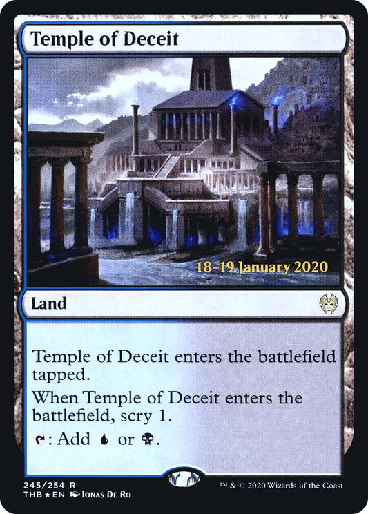 Temple of Deceit (PTHB-245S) - Theros Beyond Death Promos Foil - Premium MTG Single from Wizards of the Coast - Just $0.36! Shop now at Game Crave Tournament Store