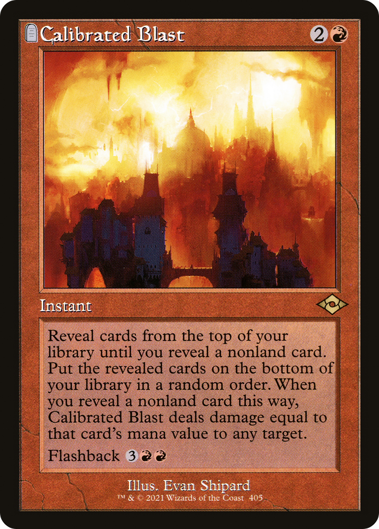 Calibrated Blast (MH2-405) - Modern Horizons 2 - Premium MTG Single from Wizards of the Coast - Just $0.08! Shop now at Game Crave Tournament Store