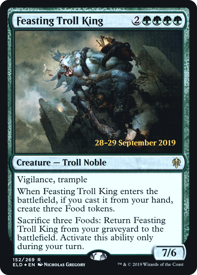 Feasting Troll King (PELD-152S) - Throne of Eldraine Promos Foil - Premium MTG Single from Wizards of the Coast - Just $0.25! Shop now at Game Crave Tournament Store
