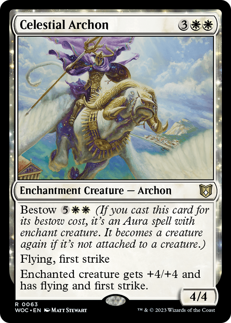 Celestial Archon (WOC-063) - Wilds of Eldraine Commander - Premium MTG Single from Wizards of the Coast - Just $0.08! Shop now at Game Crave Tournament Store
