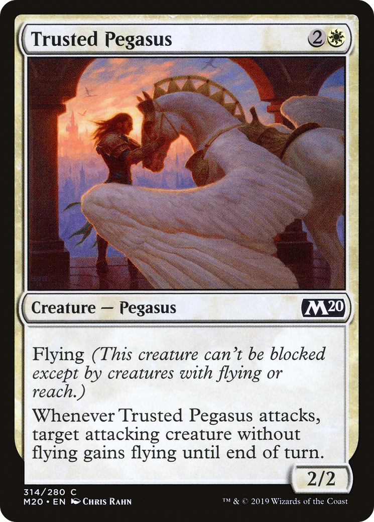 Trusted Pegasus (M20-314) - Core Set 2020 - Premium MTG Single from Wizards of the Coast - Just $0.08! Shop now at Game Crave Tournament Store