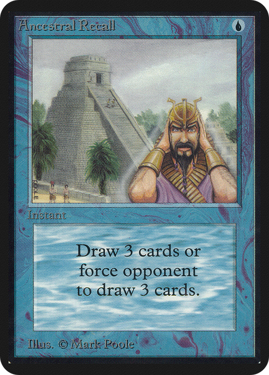 Ancestral Recall (LEA-047) - Limited Edition Alpha - Premium MTG Single from Wizards of the Coast - Just $0! Shop now at Game Crave Tournament Store
