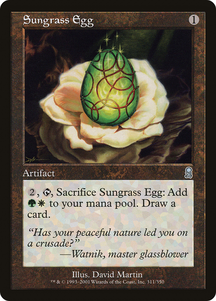 Sungrass Egg (ODY-311) - Odyssey Foil - Premium MTG Single from Wizards of the Coast - Just $6.68! Shop now at Game Crave Tournament Store