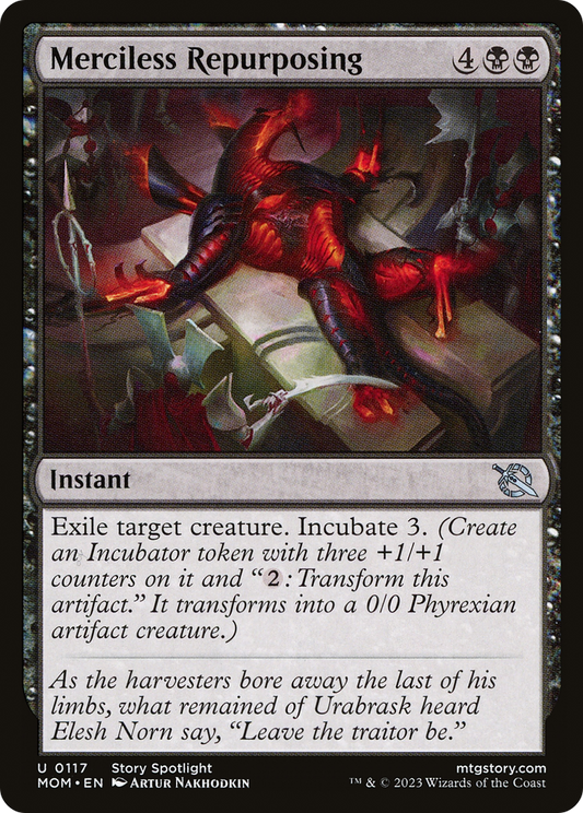 Merciless Repurposing (MOM-117) - March of the Machine - Premium MTG Single from Wizards of the Coast - Just $0.08! Shop now at Game Crave Tournament Store
