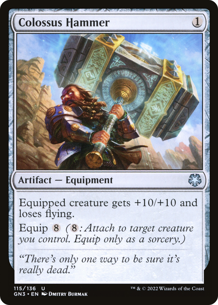 Colossus Hammer (GN3-115) - Game Night: Free-for-All - Premium MTG Single from Wizards of the Coast - Just $0.82! Shop now at Game Crave Tournament Store