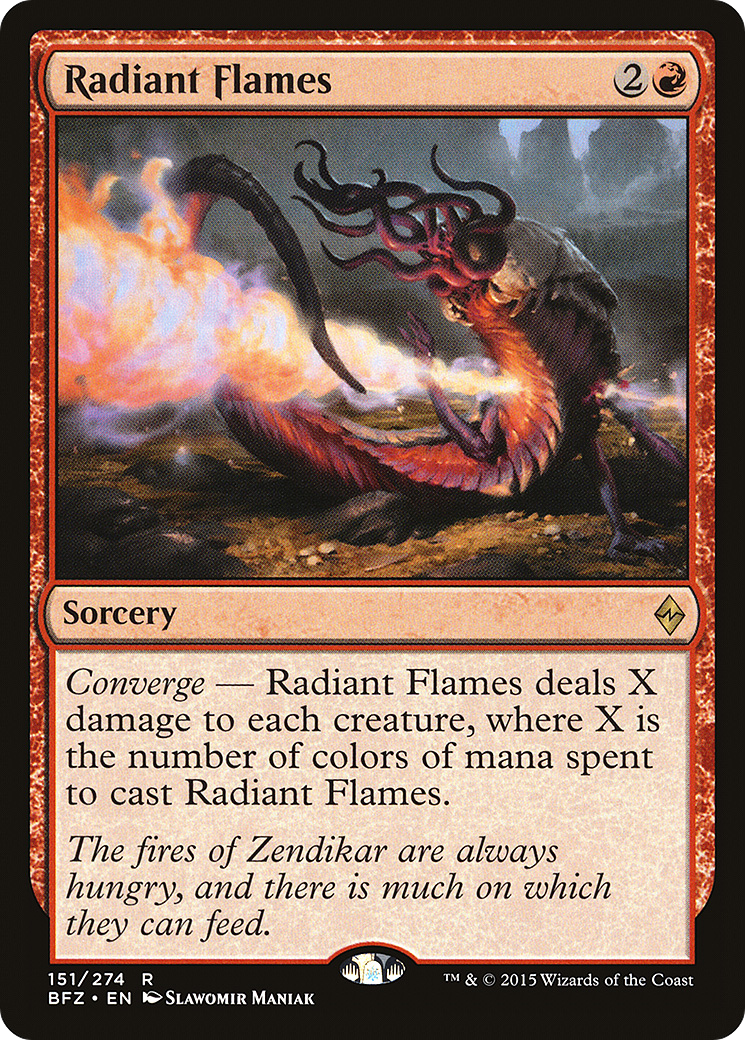 Radiant Flames (BFZ-151) - Battle for Zendikar Foil - Premium MTG Single from Wizards of the Coast - Just $0.19! Shop now at Game Crave Tournament Store