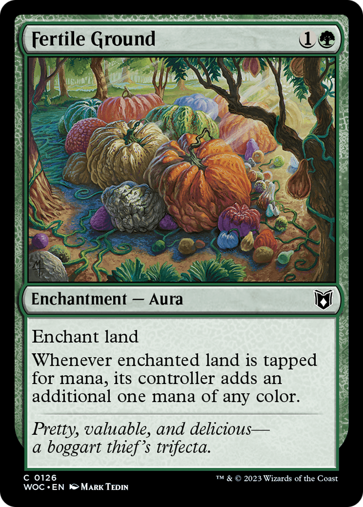 Fertile Ground (WOC-126) - Wilds of Eldraine Commander - Premium MTG Single from Wizards of the Coast - Just $0.11! Shop now at Game Crave Tournament Store