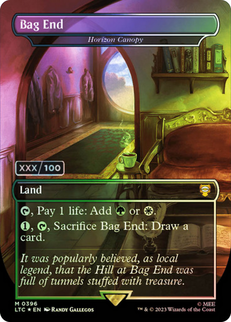 Horizon Canopy (LTC-396Z) - Tales of Middle-earth Commander / Bag End (Borderless) Foil - Premium MTG Single from Wizards of the Coast - Just $460! Shop now at Game Crave Tournament Store