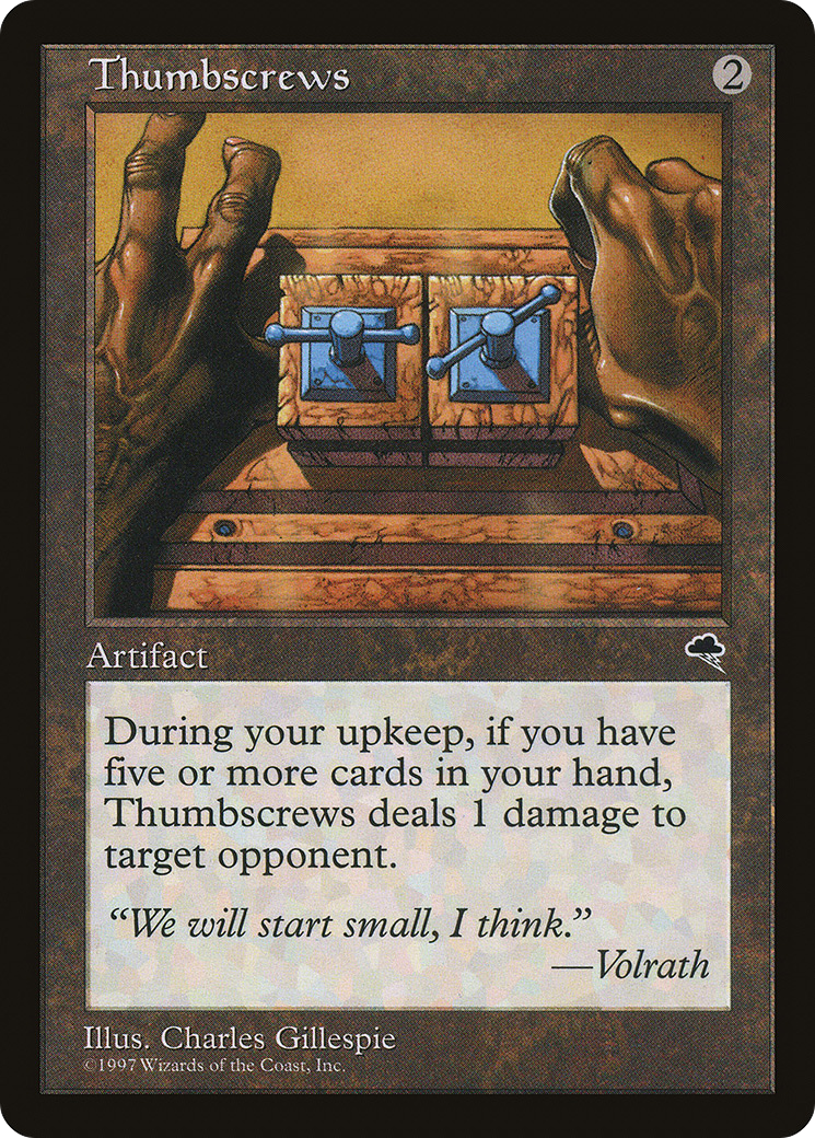 Thumbscrews (TMP-312) - Tempest - Premium MTG Single from Wizards of the Coast - Just $0.24! Shop now at Game Crave Tournament Store
