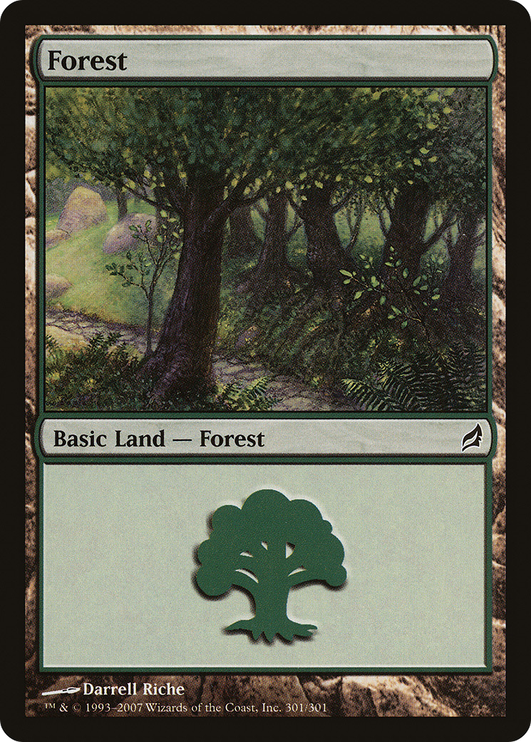 Forest (LRW-301) - Lorwyn Foil - Premium MTG Single from Wizards of the Coast - Just $0.92! Shop now at Game Crave Tournament Store