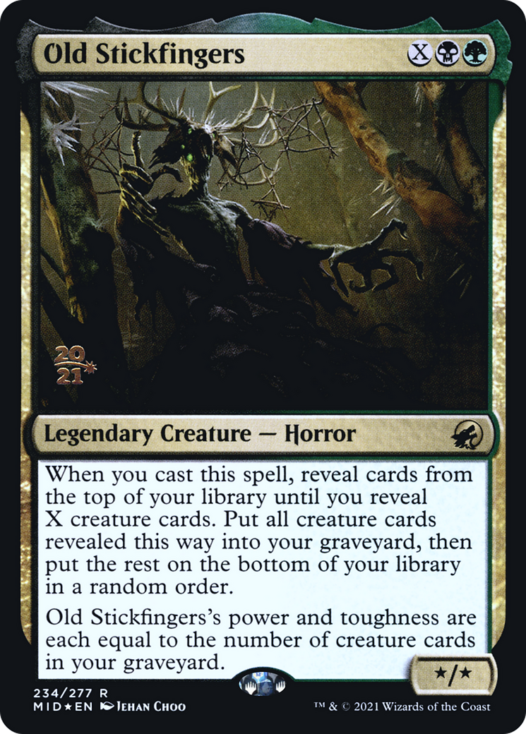 Old Stickfingers (PMID-234S) - Innistrad: Midnight Hunt Promos Foil - Premium MTG Single from Wizards of the Coast - Just $0.66! Shop now at Game Crave Tournament Store