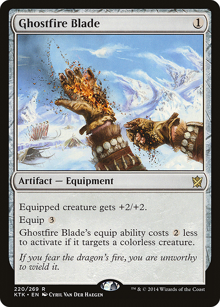 Ghostfire Blade (KTK-220) - Khans of Tarkir Foil - Premium MTG Single from Wizards of the Coast - Just $0.14! Shop now at Game Crave Tournament Store