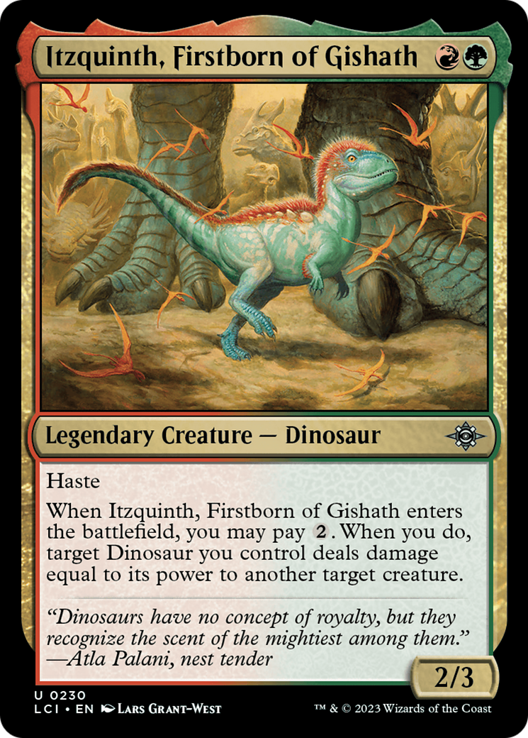 Itzquinth, Firstborn of Gishath (LCI-230) - The Lost Caverns of Ixalan - Premium MTG Single from Wizards of the Coast - Just $0.08! Shop now at Game Crave Tournament Store