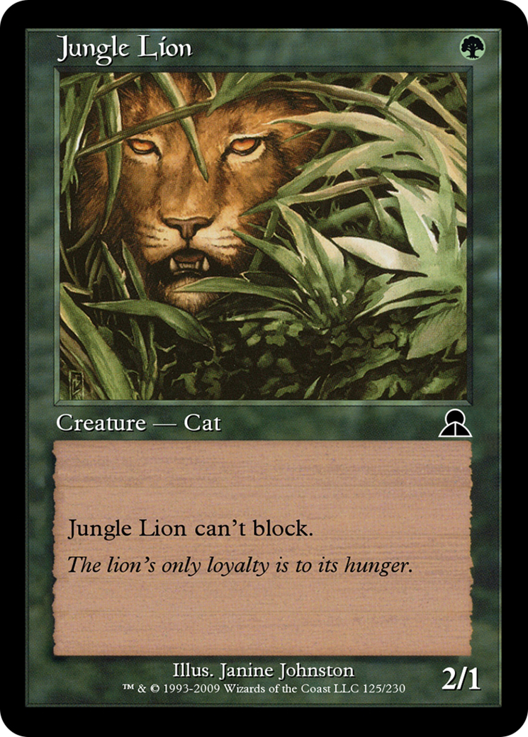 Jungle Lion (ME3-125) - Masters Edition III - Premium MTG Single from Wizards of the Coast - Just $0! Shop now at Game Crave Tournament Store