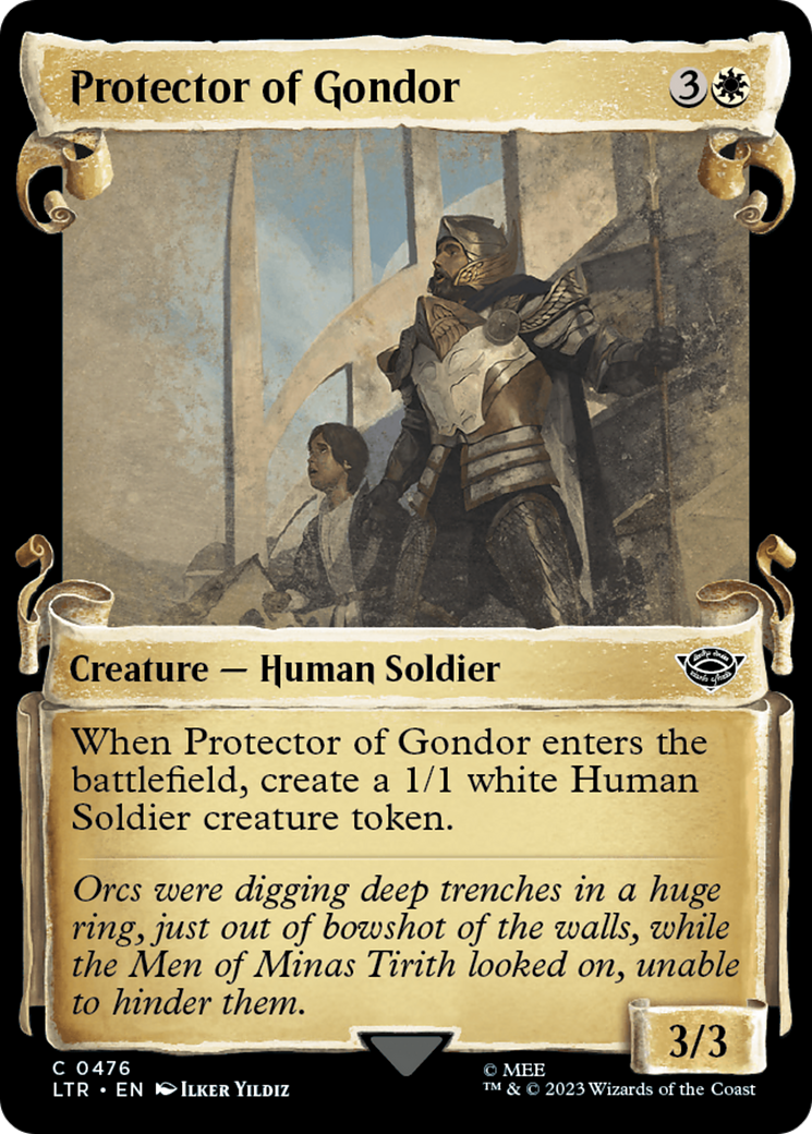 Protector of Gondor (LTR-476) - The Lord of the Rings: Tales of Middle-earth: (Showcase) - Premium MTG Single from Wizards of the Coast - Just $0.08! Shop now at Game Crave Tournament Store