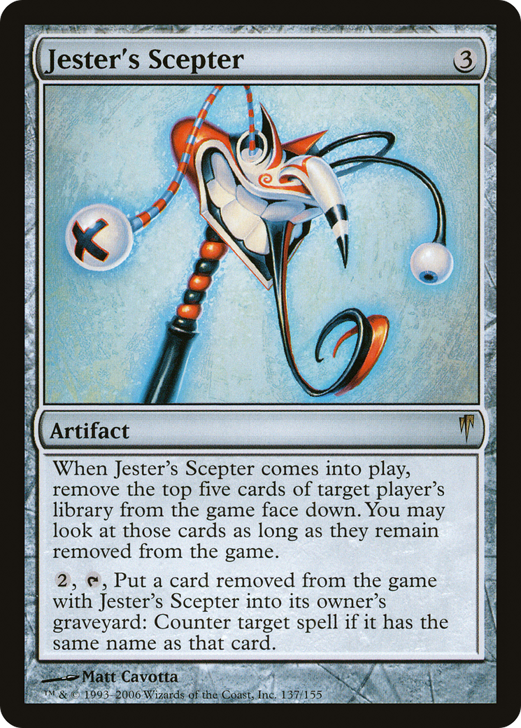 Jester's Scepter (CSP-137) - Coldsnap - Premium MTG Single from Wizards of the Coast - Just $0.12! Shop now at Game Crave Tournament Store