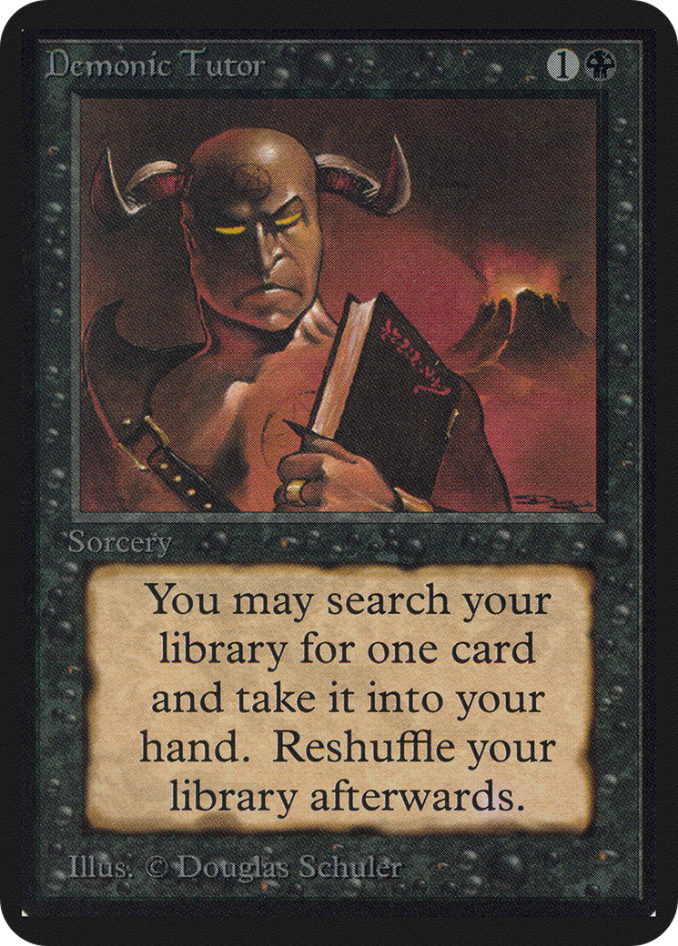 Demonic Tutor (LEA-104) - Limited Edition Alpha - Premium MTG Single from Wizards of the Coast - Just $439.99! Shop now at Game Crave Tournament Store