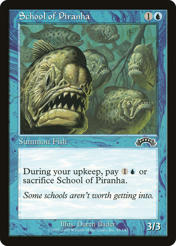 School of Piranha (EXO-045) - Exodus - Premium MTG Single from Wizards of the Coast - Just $0.25! Shop now at Game Crave Tournament Store