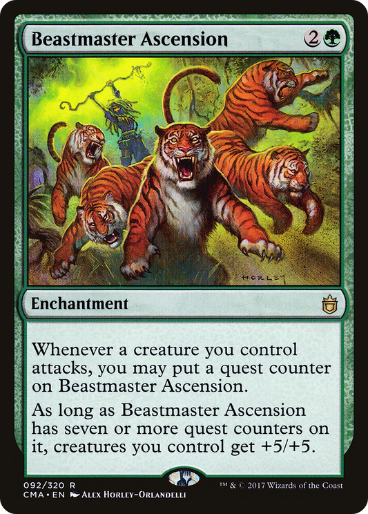 Beastmaster Ascension (CMA-092) - Commander Anthology - Premium MTG Single from Wizards of the Coast - Just $3.18! Shop now at Game Crave Tournament Store